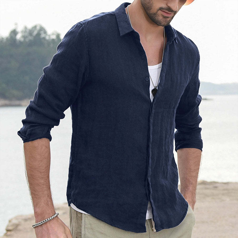 Casual Cotton Linen Shirts For Men
