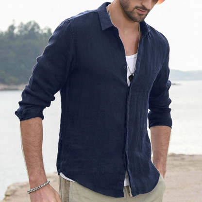 Casual Cotton Linen Shirts For Men