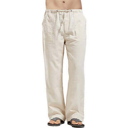 Linen leisure trousers for men