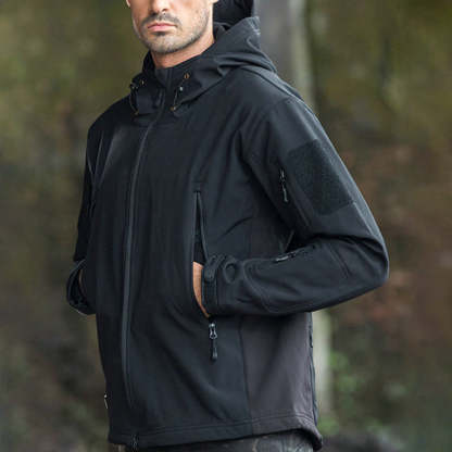 Men's fleece hooded jacket