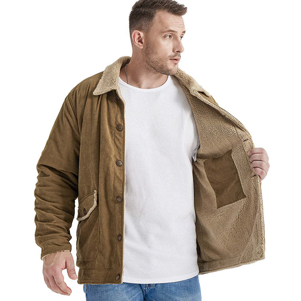 Men's Corduroy Sherlock Lapel Loose Jacket
