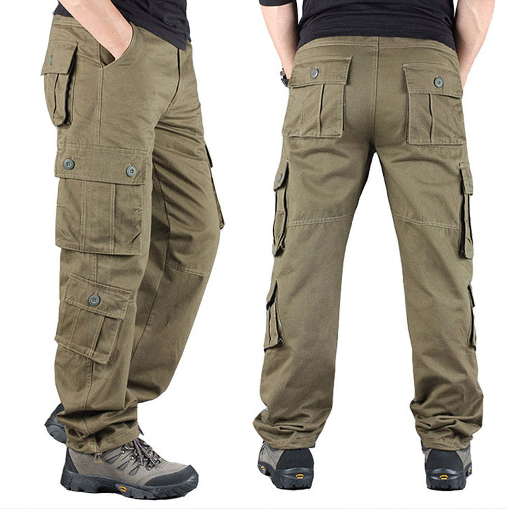 Men's Straight Casual Loose Cargo Pants