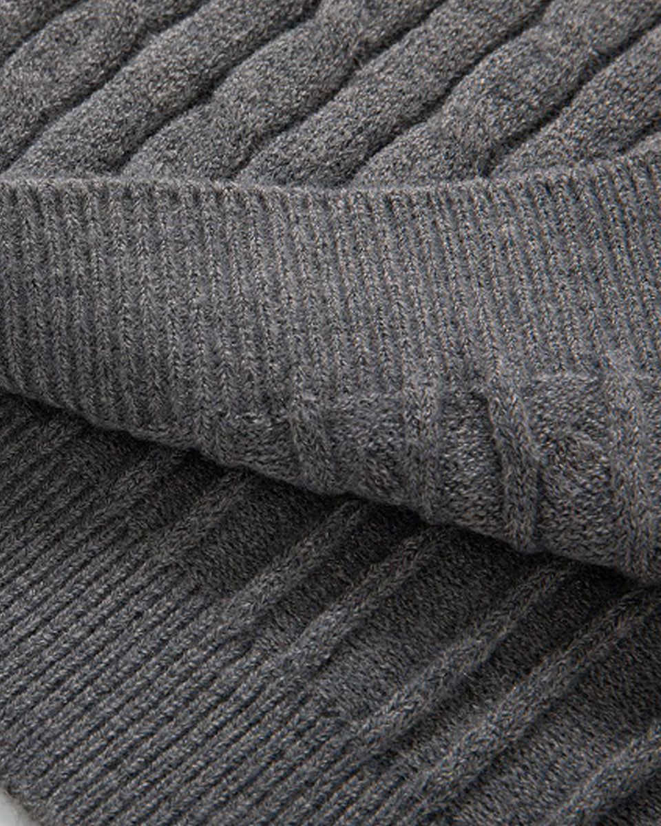 Autumn new men's zipper half-high collar twist knit bottoming shirt