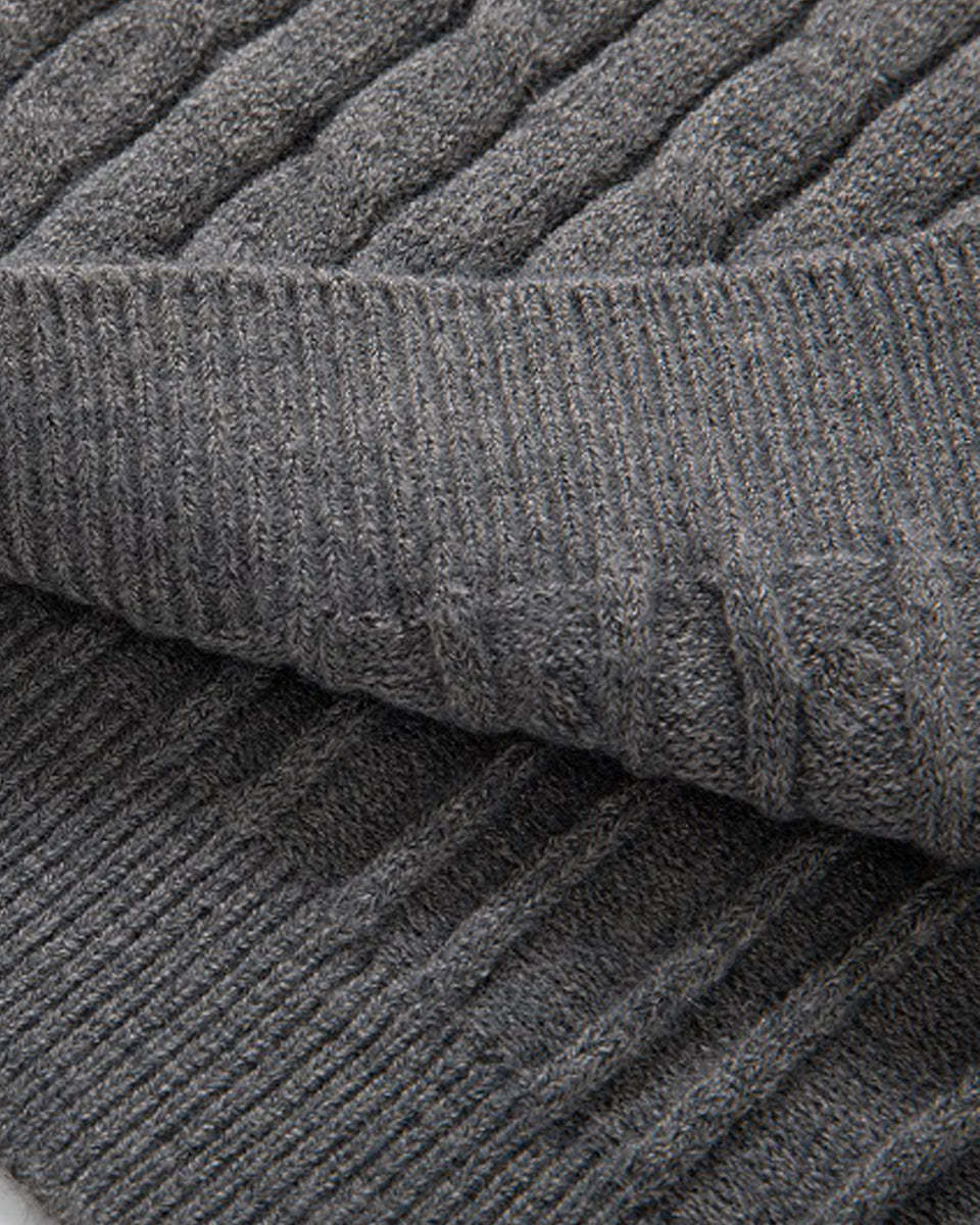 Autumn new men's zipper half-high collar twist knit bottoming shirt