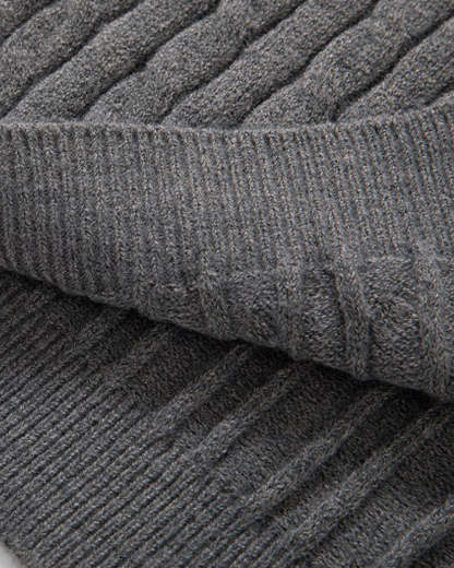 Autumn new men's zipper half-high collar twist knit bottoming shirt