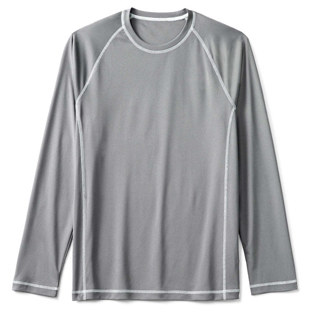 New Men's Fashion Solid Color Raglan Sleeve Loose Long Sleeve T-Shirt