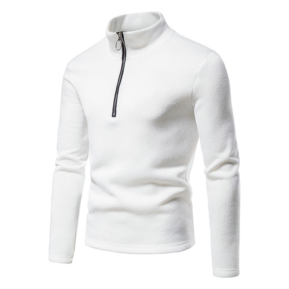 New Warm and Comfortable Half-Zip Turtleneck Men's Sweatshirt