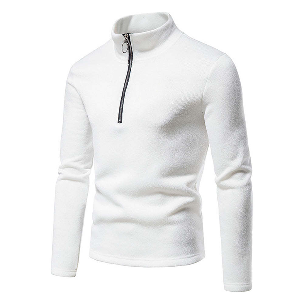 New Warm and Comfortable Half-Zip Turtleneck Men's Sweatshirt