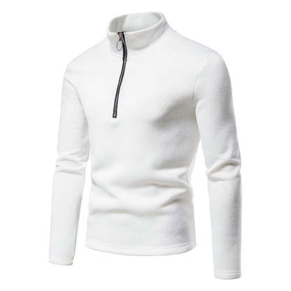 New Warm and Comfortable Half-Zip Turtleneck Men's Sweatshirt