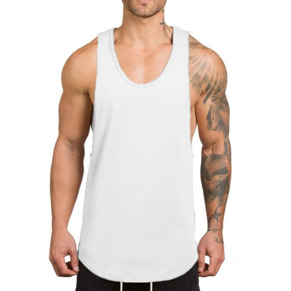 Men's Round Hem Fitness Tank Top