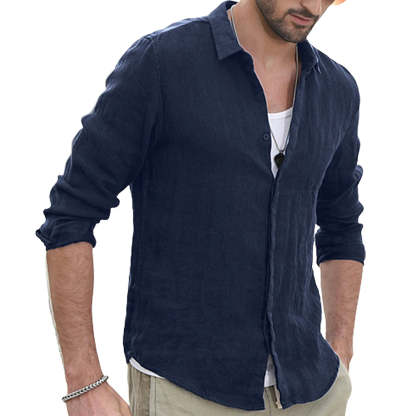 Casual Cotton Linen Shirts For Men