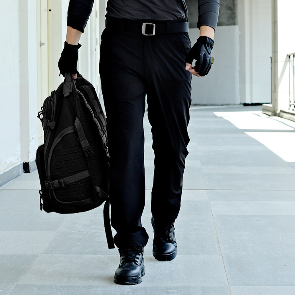 New Men's Solid Color Stretch Cargo Pants