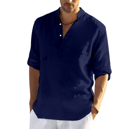 Diggetty New Spring Summer Men's Comfortable Breathable Linen Shirt