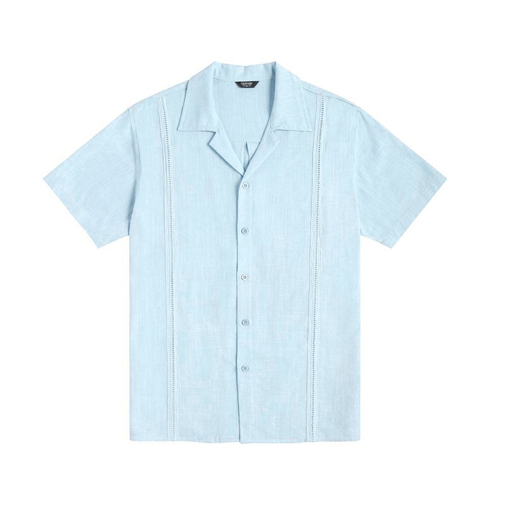 Men's short-sleeved linen shirt