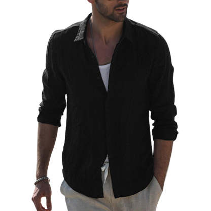 Casual Cotton Linen Shirts For Men