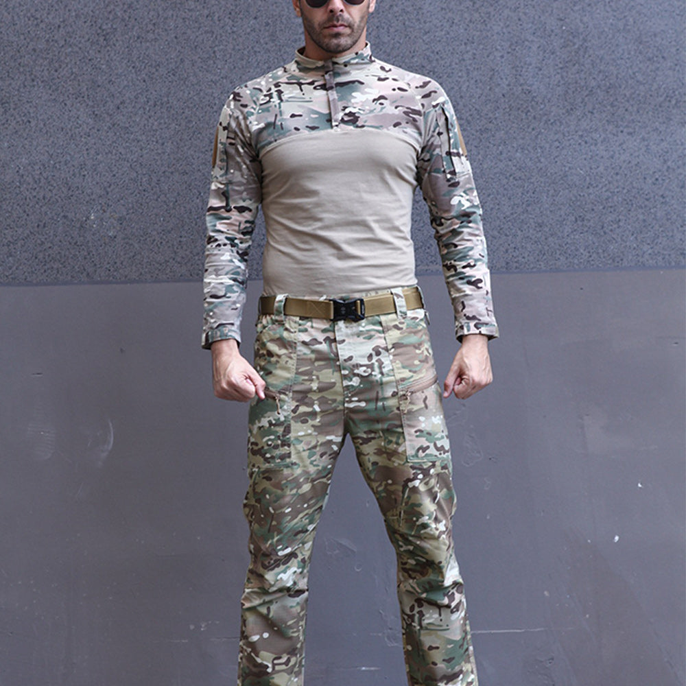 Men's Camo Uniform Tactical Long Sleeve