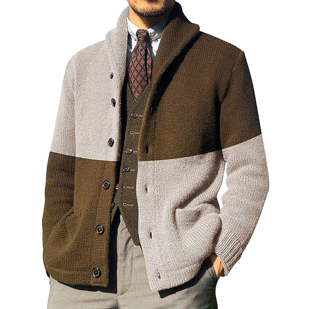 New autumn and winter warm men's knitted cardigan
