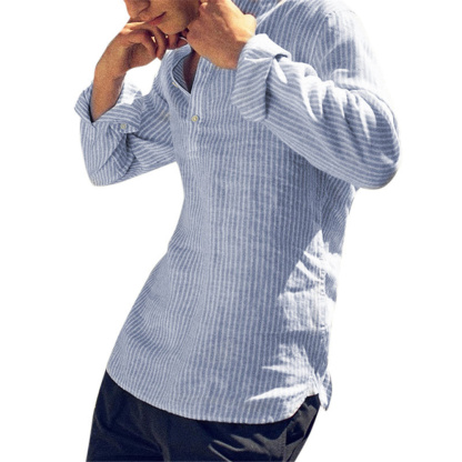 Men's Striped Long Sleeve Shirt