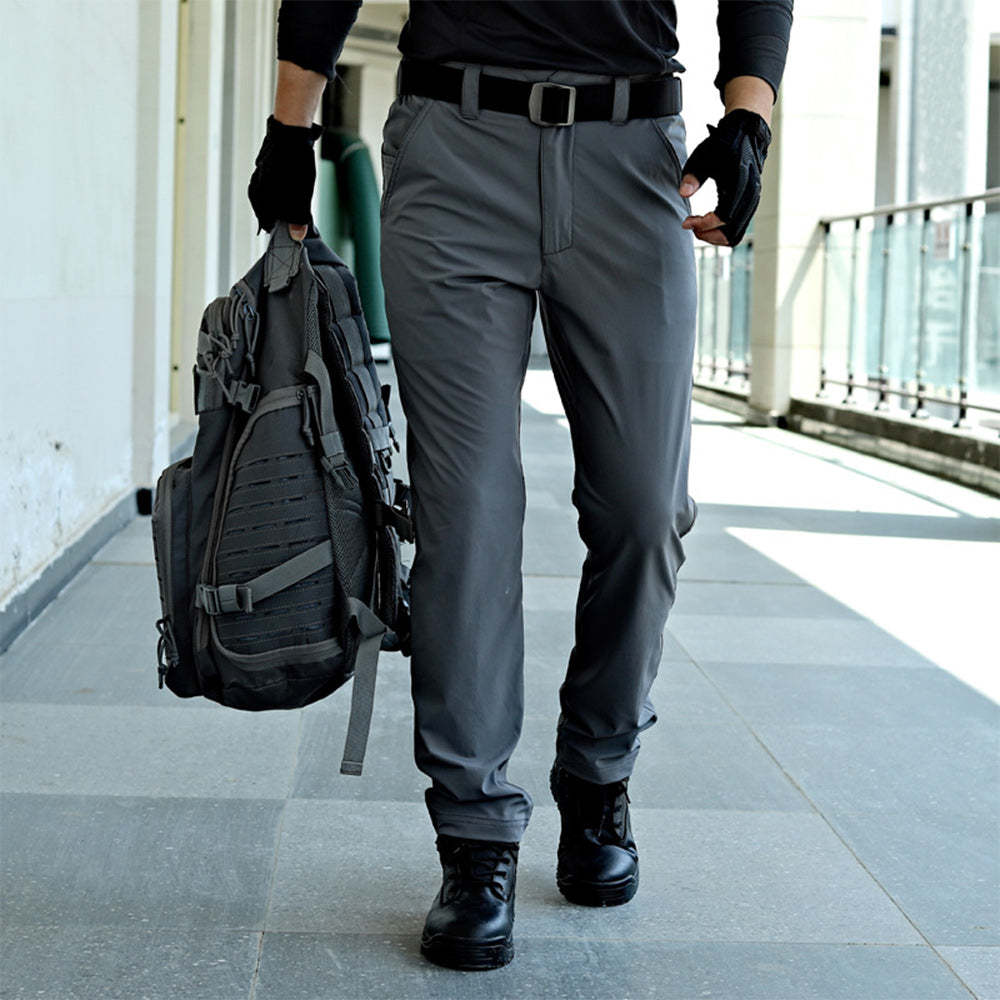 New Men's Solid Color Stretch Cargo Pants