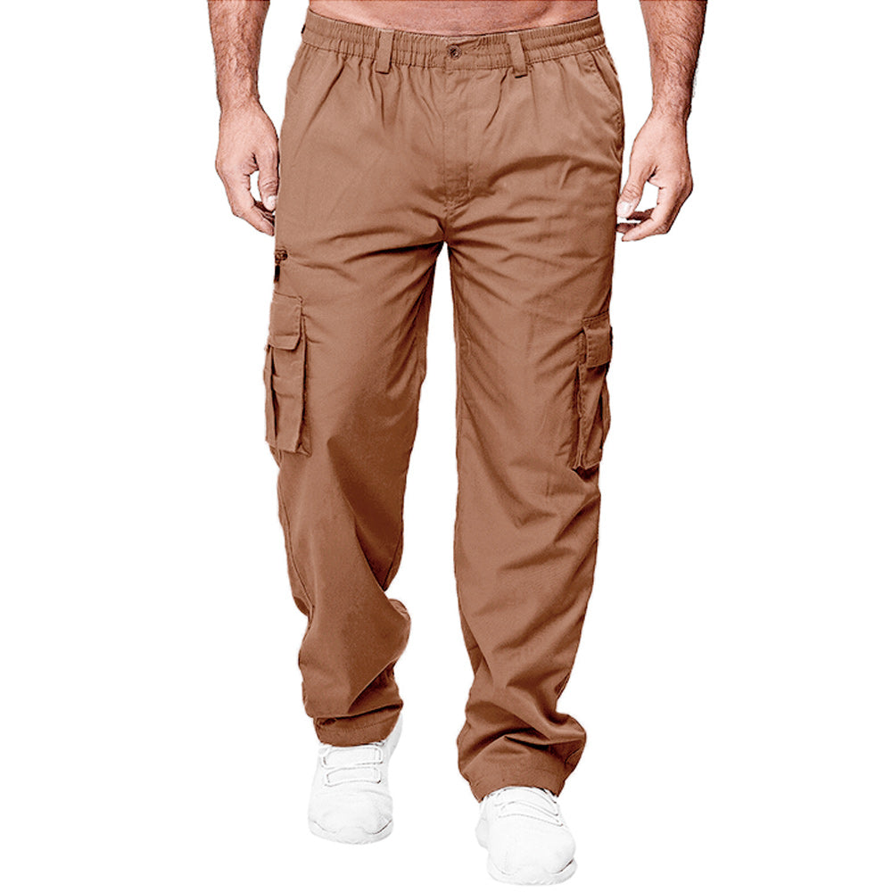 Men's Casual Multi Pocket Loose Straight Cargo Pants