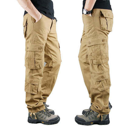 Men's Straight Casual Loose Cargo Pants