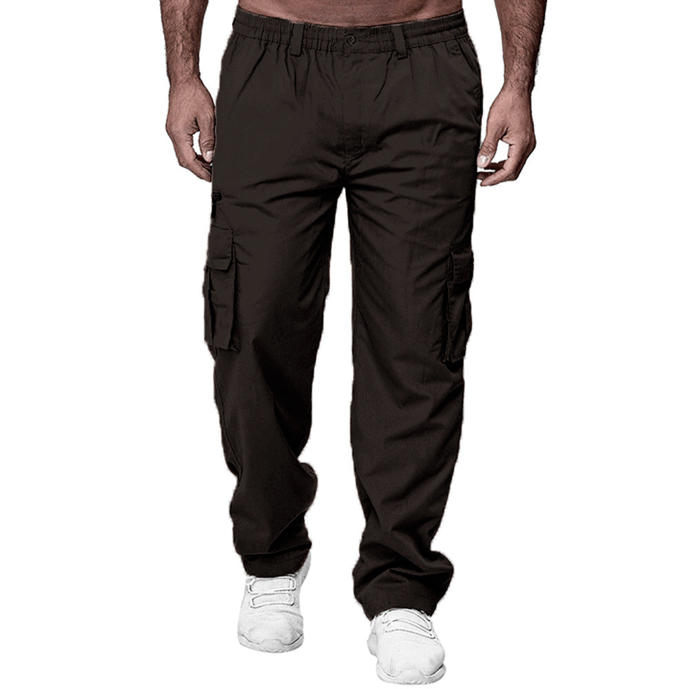 Men's Casual Multi Pocket Loose Straight Cargo Pants