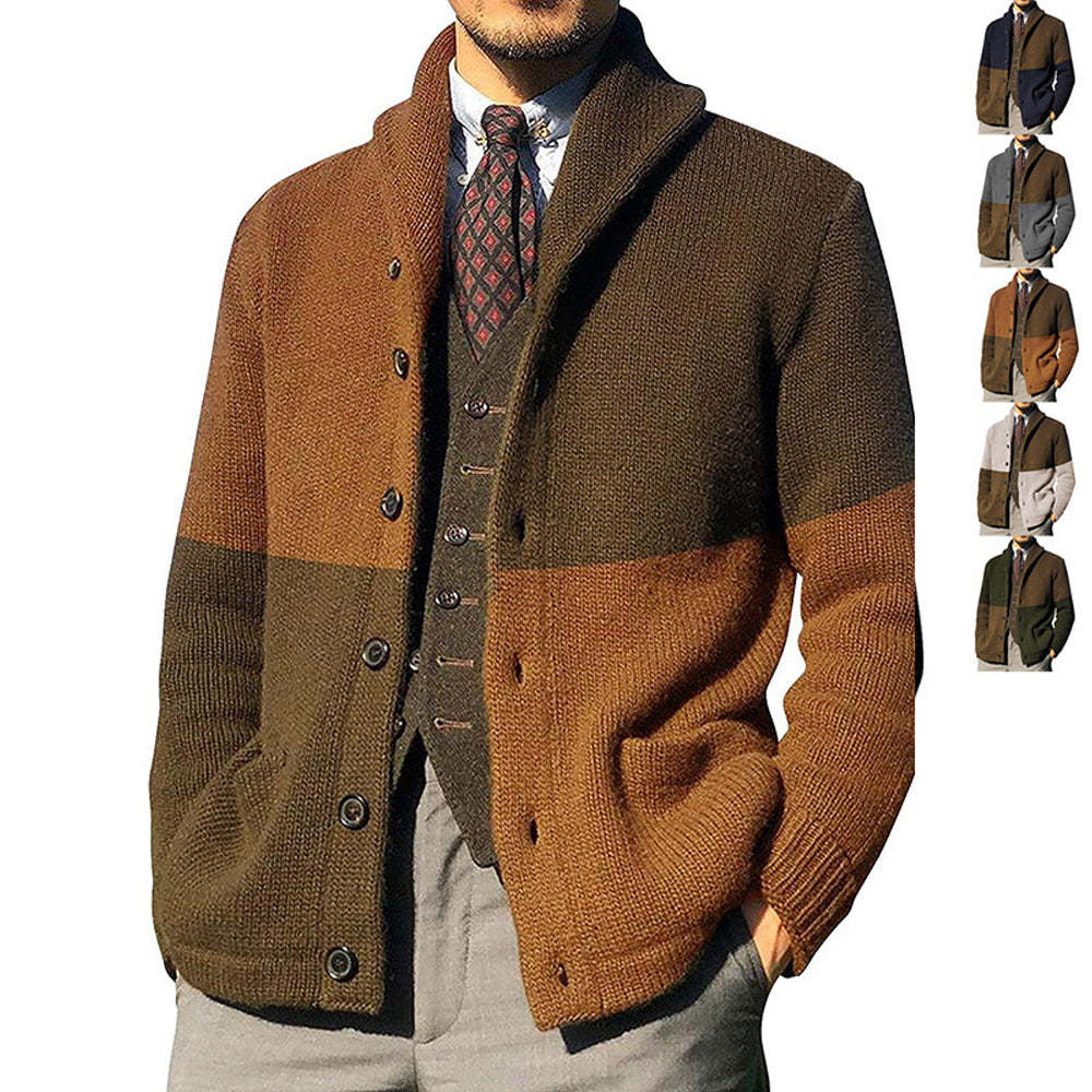 New autumn and winter warm men's knitted cardigan