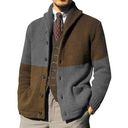 New autumn and winter warm men's knitted cardigan