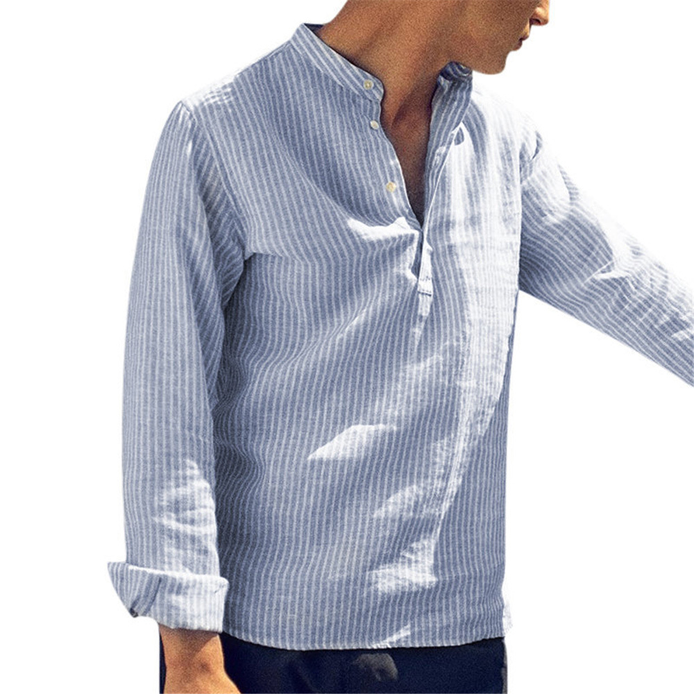 Men's Striped Long Sleeve Shirt