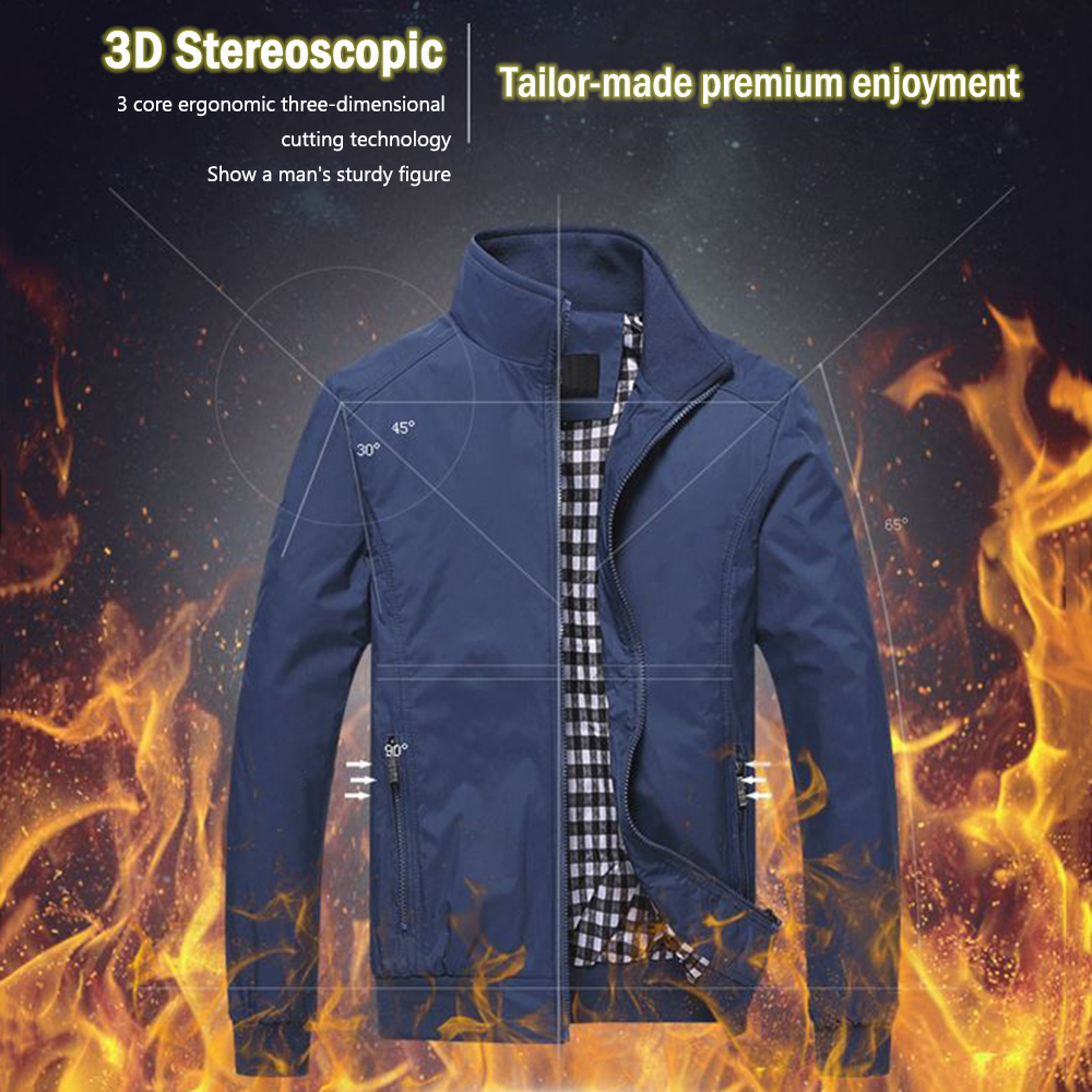 New Men's Thin Casual Stand Collar Jacket