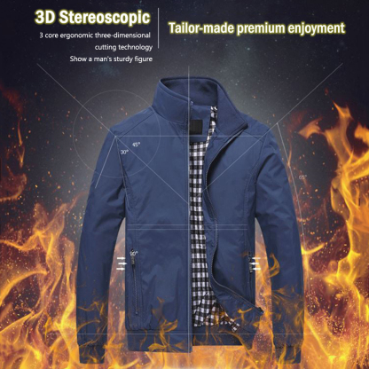 New Men's Thin Casual Stand Collar Jacket