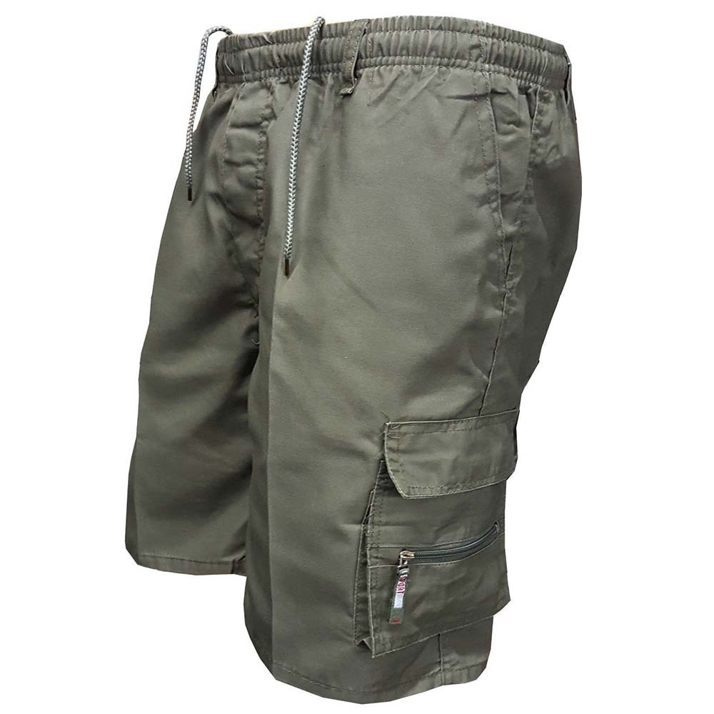 Men Cargo Shorts Casual Summer Drawstring Classic Stretch Short Pants with Pockets