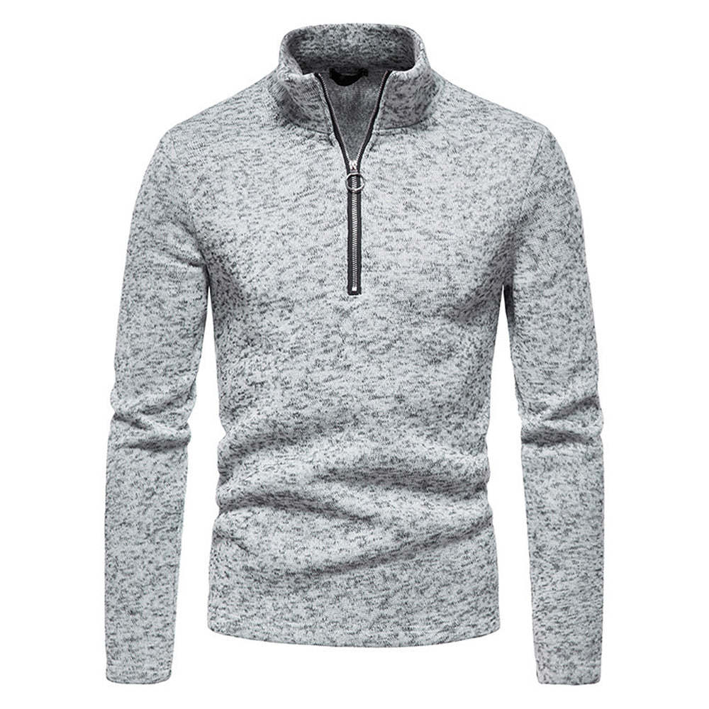 New Warm and Comfortable Half-Zip Turtleneck Men's Sweatshirt