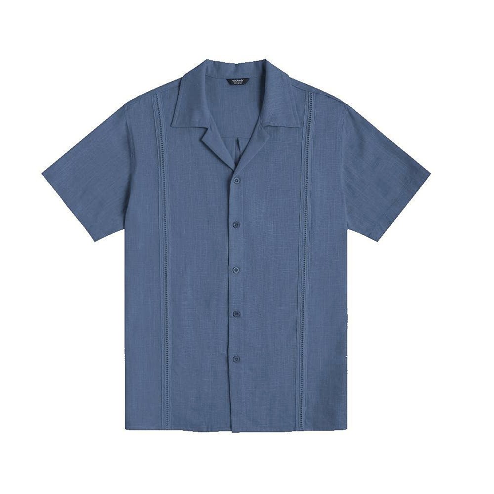 Men's short-sleeved linen shirt