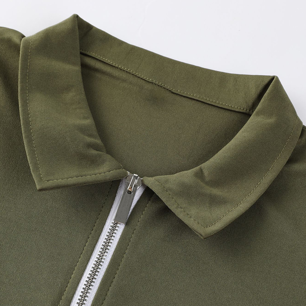 Summer men's polo shirt solid color short-sleeved lapel t-shirt