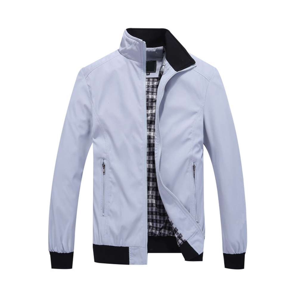 New Men's Thin Casual Stand Collar Jacket