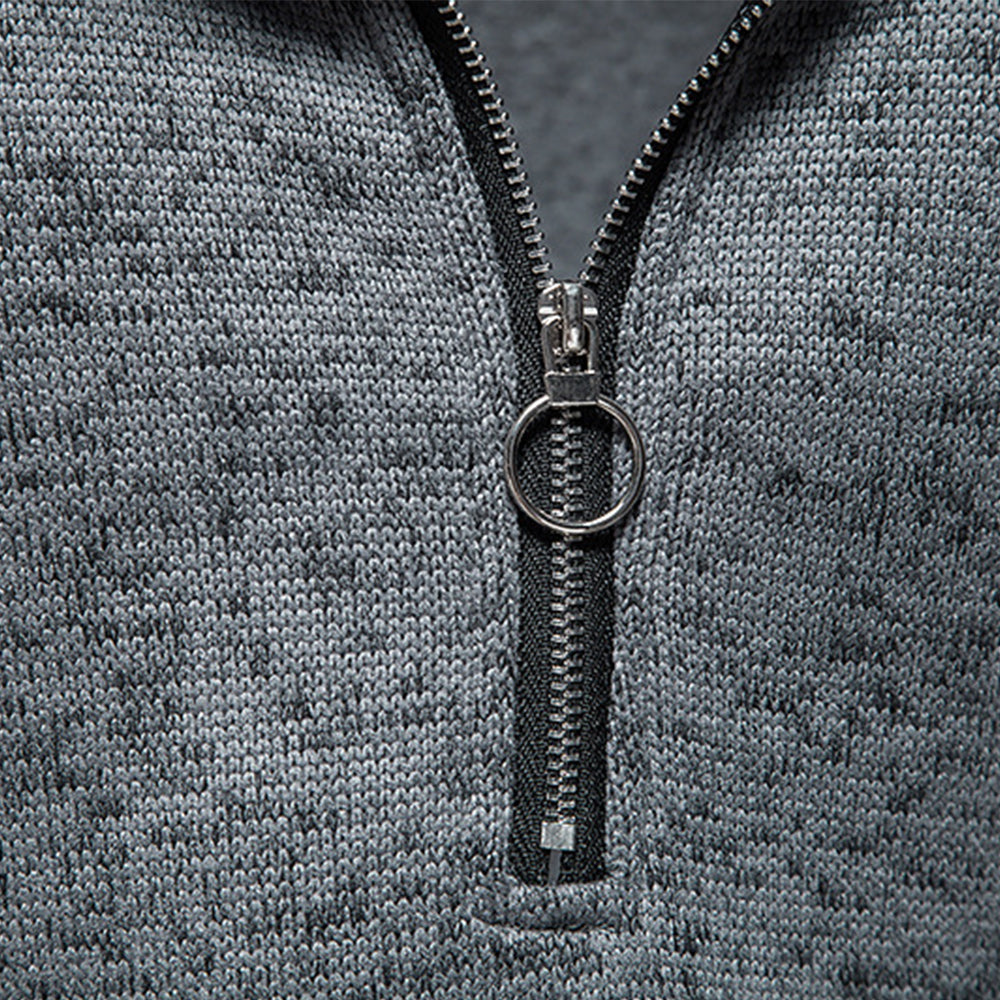 New Warm and Comfortable Half-Zip Turtleneck Men's Sweatshirt