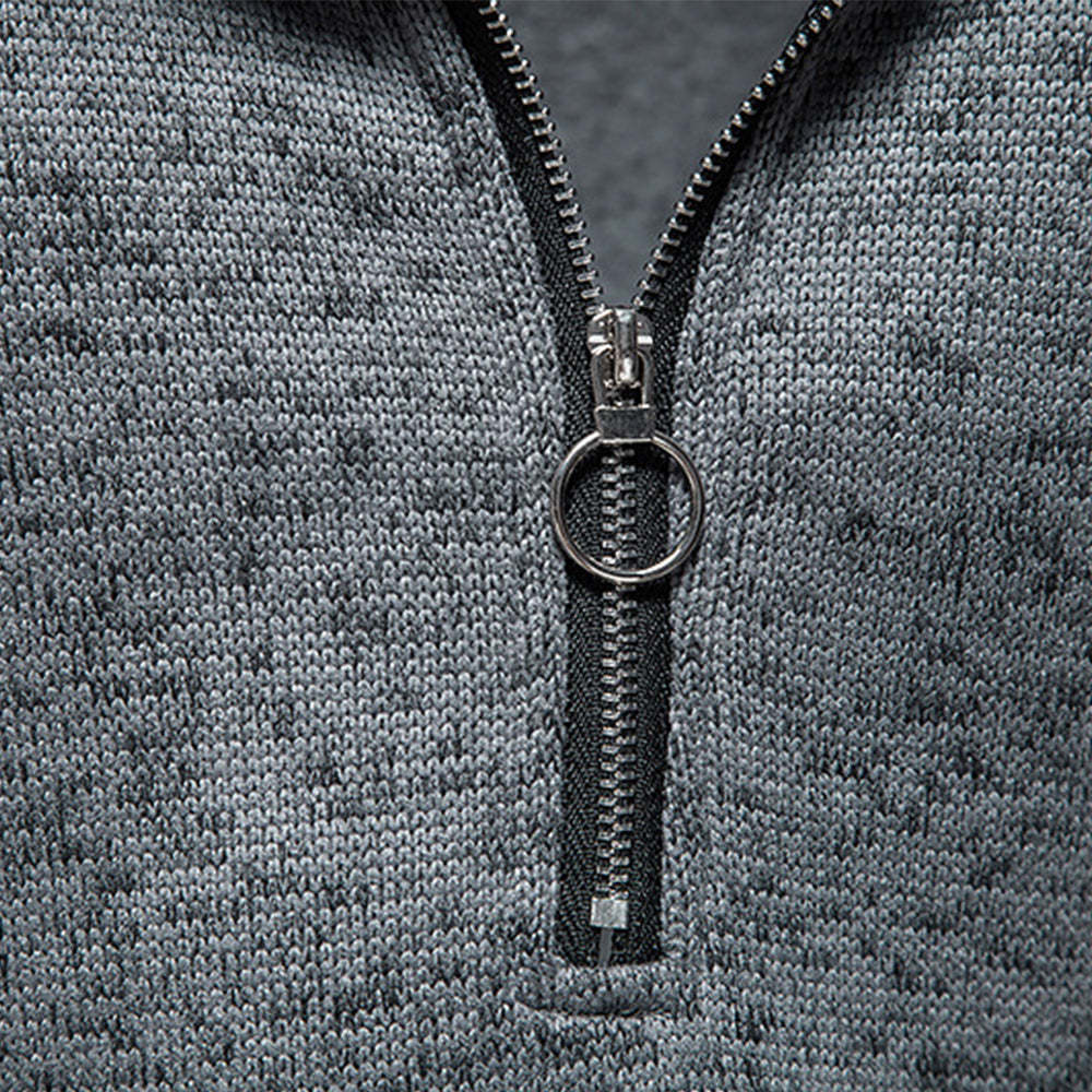 New Warm and Comfortable Half-Zip Turtleneck Men's Sweatshirt