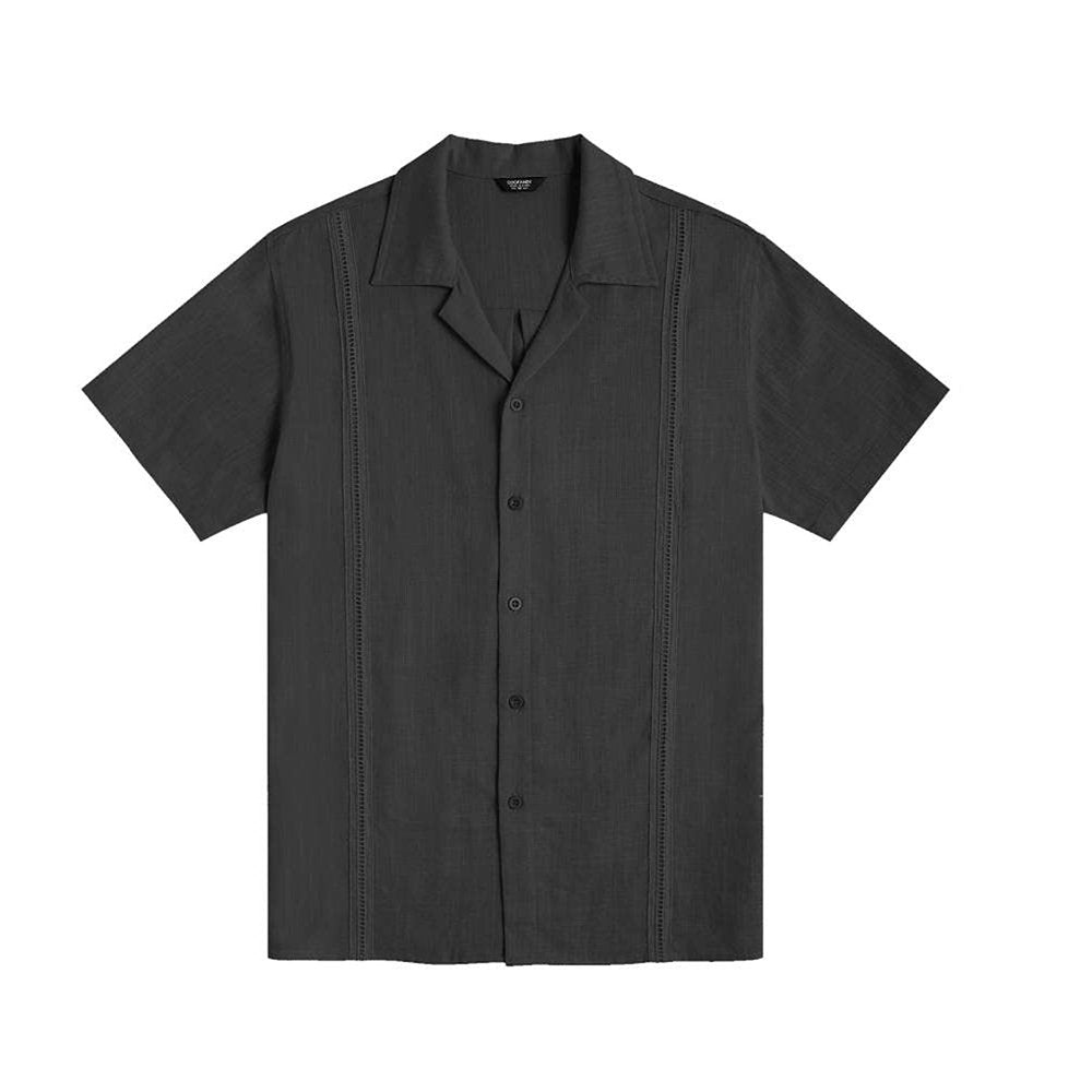 Men's short-sleeved linen shirt