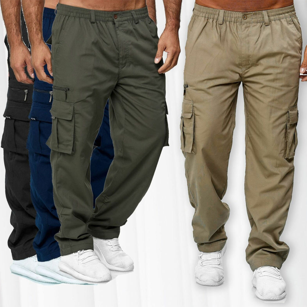 Men's Casual Multi Pocket Loose Straight Cargo Pants