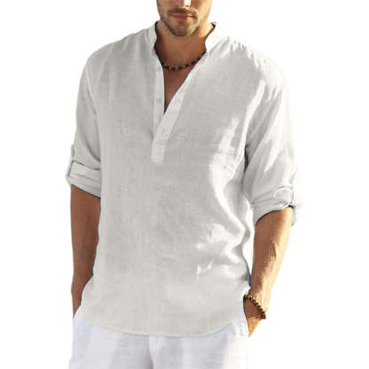 Diggetty New Spring Summer Men's Comfortable Breathable Linen Shirt