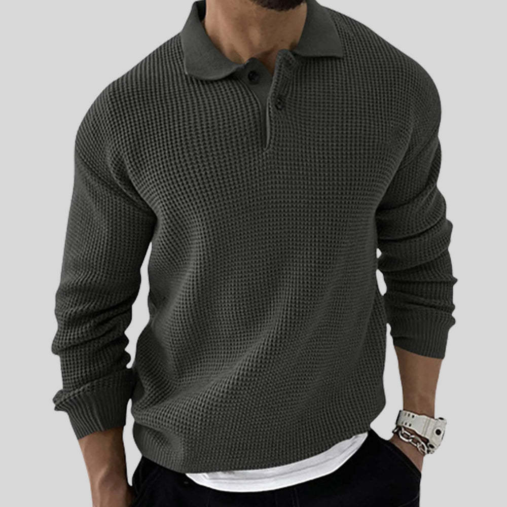 Men's Lapel Comfort Knit Sweater