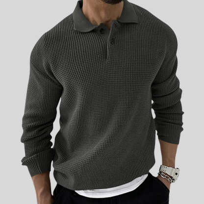 Men's Lapel Comfort Knit Sweater