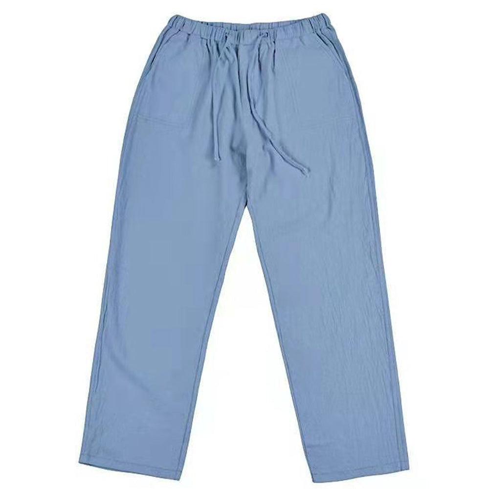 Linen leisure trousers for men