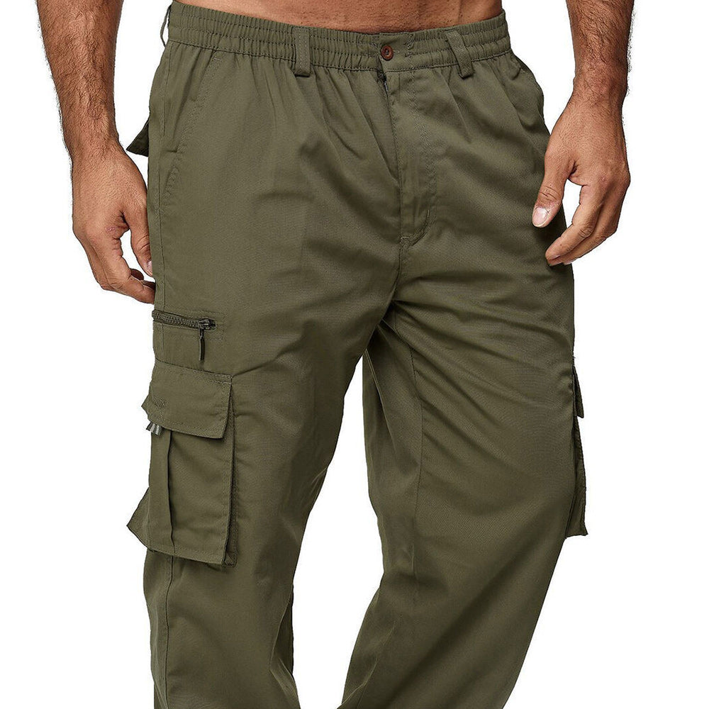 Men's Casual Multi Pocket Loose Straight Cargo Pants