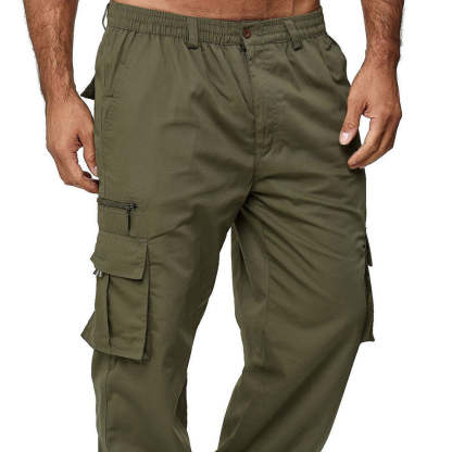 Men's Casual Multi Pocket Loose Straight Cargo Pants