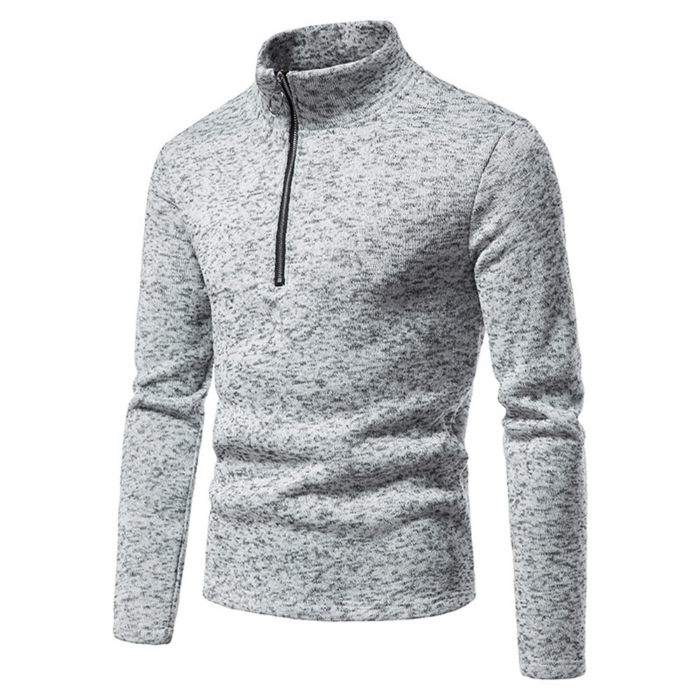 New Warm and Comfortable Half-Zip Turtleneck Men's Sweatshirt