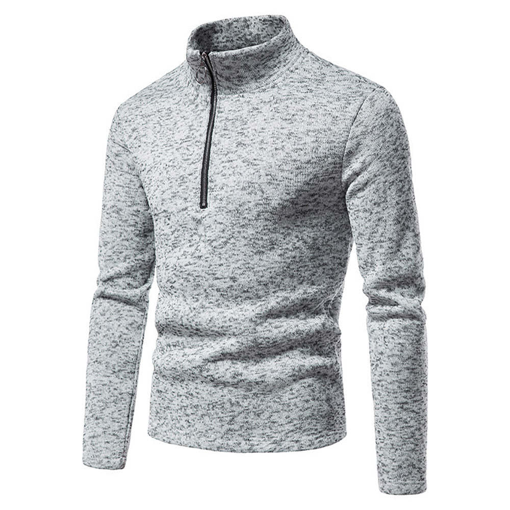 New Warm and Comfortable Half-Zip Turtleneck Men's Sweatshirt