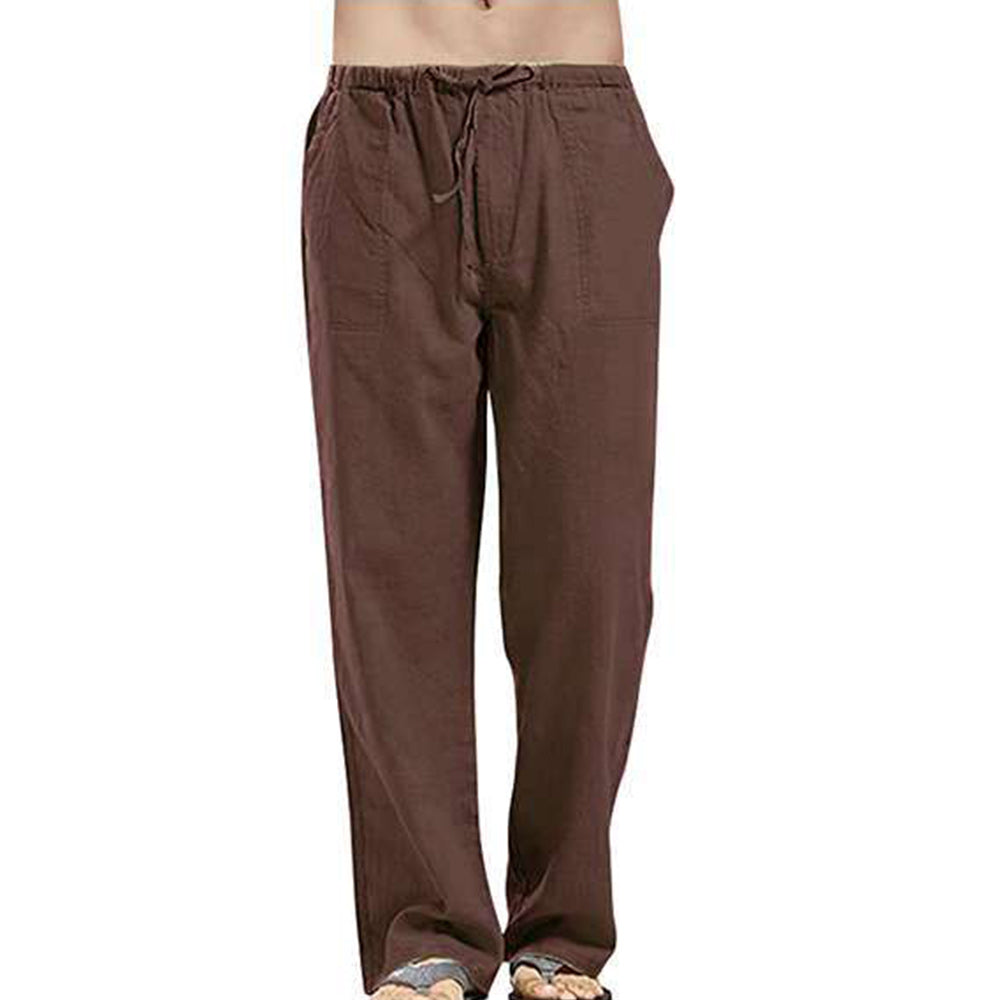 Linen leisure trousers for men