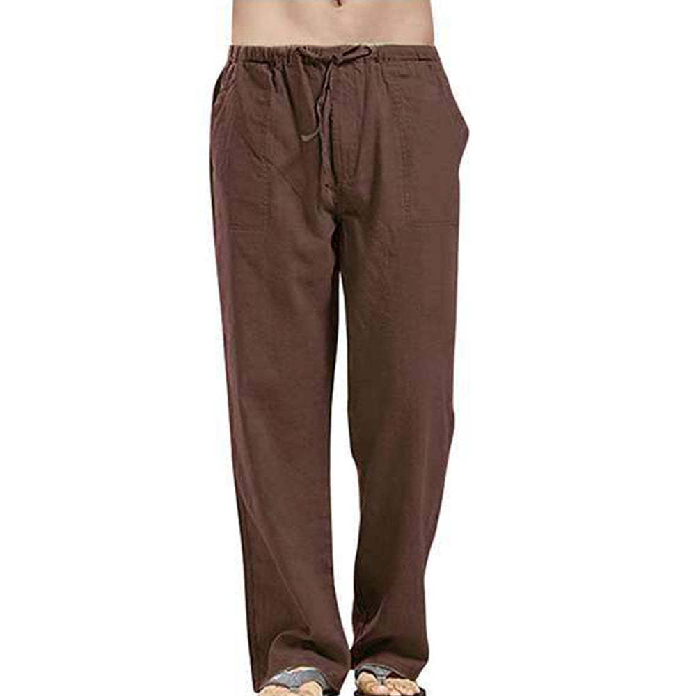 Linen leisure trousers for men
